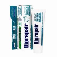 Зубная паста Biorepair Active Shield, активная защита эмали зубов, 75 мл, 100 г, blue