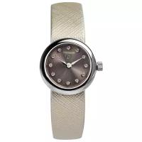 Наручные часы QWILL женские, кварцевые, корпус серебро, фианит