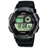 Наручные часы CASIO AE-1000W-1B, черный, серебряный