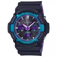 Наручные часы CASIO G-Shock GAW-100BL-1A мужские, кварцевые, будильник, хронограф, секундомер, таймер обратного отсчета, водонепроницаемые, противоударные, индикатор запаса хода, подсветка стрелок, подсветка дисплея