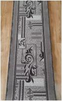 Ковровая дорожка на войлоке, Витебские ковры, с печатным рисунком, 1530, серая, 0.7*2 м