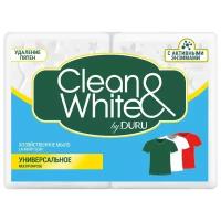Хозяйственное мыло DURU Сlean & White универсальное 0.25 кг, 2 шт. в уп