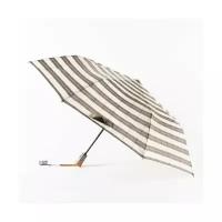 Складной мужской зонт в клетку с деревянной ручкой Goroshek 737152-3