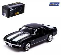 Автоград Машина металлическая CHEVROLET CAMARO SS, 1:32, открываются двери, инерция, цвет чёрный