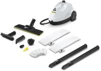 Пароочиститель 2 в 1 для дома Karcher SC 2 EasyFix Premium 1.512-090.0 с 6 насадками и регулятором подачи пара, белый