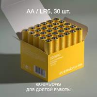 Батарейки пальчиковые алкалиновые COMMO Everyday Batteries, LR6-АА, 30 штук в упаковке