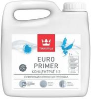 TIKKURILA EURO PRIMER Концентрат 1:3 грунтовка акрилатная, укрепляющая (3л)