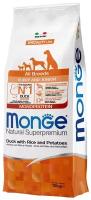 Сухой корм для собак Monge Speciality Line Monoprotein для щенков всех пород утка с рисом и картофелем