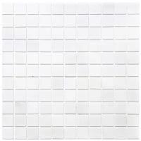 Мозаика из мрамора Natural Mosaic 4M001-26P 4 мм белый светлый квадрат глянцевый