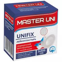 Master Uni UNIFIX лейкопластырь фиксирующий на тканевой основе 3х500 см, 1 шт.