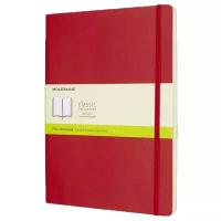Блокнот Moleskine Classic Soft 190x250, 96 листов 431023QP623F2, красный, цвет бумаги бежевый