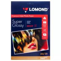 Бумага Lomond A4 Premium Photo Paper 1103101 260 г/м², 20 л, ярко-белый