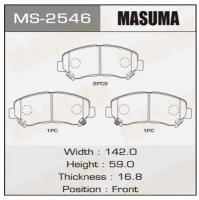 Колодки дисковые Masuma AN-751WK (1/12) MS-2546, MS2546 MASUMA MS-2546