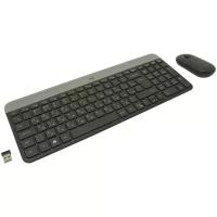 Комплект клавиатура + мышь Logitech MK470 Slim, графитовый, кириллица+QWERTY