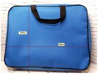 Папка-сумка А4 на молнии, толщина 80мм, 1 отделение, тканевая, синяя (Aladdin)