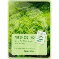 Tony Moly Очищающая тканевая маска для лица с экстрактом зелёного чая Pureness 100 Green Tea Mask Sheet 21 мл