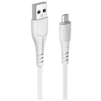 Кабель Micro USB, быстрая зарядка, 1 метр, рифленый, передача данных / шнур для телефона микро юсб для Android / провод для андройд / BOROFONE BX37