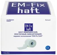 Бинт EM-Fix Haft эластичный самофиксирующийся когезивный (8 см х 20 м) 1 шт. белый