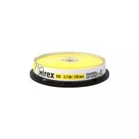 Диск Mirex DVD-R 4,7Gb 16x cake, упаковка 10 штук