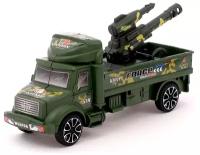 Автовоз Сима-ленд Военный автовоз с пушкой, 4329109, 19.5 см, камуфляж