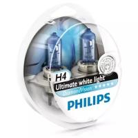 Лампа автомобильная галогенная Philips Crystal Vision 12342 CV2 H4 12V 60/55W P43t-38