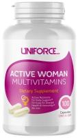 Витамины для женщин Uniforce Active Woman Multivitamins 100 капсул