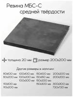 Резина МБС-С 2Ф лист толщина 20 мм 20x200x200 мм
