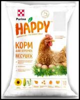 Purina HAPPY комбикорм для кур-несушек от 20 недель, Яйценоскость, 10кг