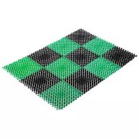 Придверный коврик VORTEX Травка, черно-зеленый, 0.56 х 0.42 м