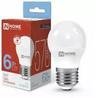 Лампа светодиодная IN HOME LED-ШАР-VC (4690612030654), E27, P45