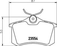 Колодки тормозные дисковые задн AUDI: A2 02-05, A3 96-, A3 03-, A3 Sportback 04-, A3 кабрио 08-, A4 95-03, A4 00-07, A4 Avant 95-01, A4 Avant 00-04, TEXTAR 2355402