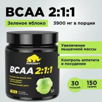 Аминокислоты PRIMEKRAFT BCAA 2:1:1 (БЦАА) Зеленое яблоко, 150 г / 30 порций