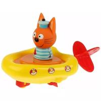 Игрушка пластизоль для ванны Капитошка Три кота, Лодка+Коржик