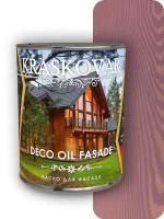 Масло Kraskovar Deco Oil Fasade, бургундия, 0.75 л