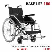 Кресло-коляска Ortonica Base 160/Base Lite 150 41PU складное облегченное прогулочное ширина сиденья 41 см передние литые задние пневматические колеса Код ФСС 7-2-01