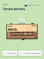 Пучки ресниц DECO. с плоским основанием в форме галочки (medium) 120 шт