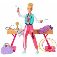 Набор игровой Barbie Кем быть Гимнастка кукла с аксессуарами GJM72