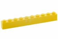 Деталь LEGO 4200026 Кирпичик 1X10 (желтый) 50 шт