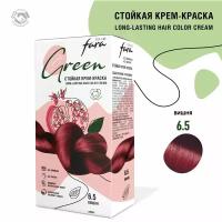 Стойкая крем-краска для волос Fara Eco Line Green 6.5 – вишня