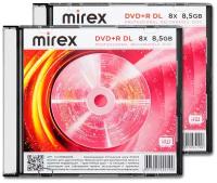 Диск Mirex DVD+R DL 8,5Gb 8x slim, упаковка 2 шт