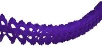 Гирлянда бумажная декоративная фиолетовая, 360 см
