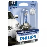 PHILIPS Лампа головного света (CrystalVision) H7 12V 55W 4300K Блистер 1 шт. 12972CVB1