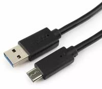 Кабель Cablexpert USB - USB Type-C (CCP-USB3-AMCM), 1 м, черный