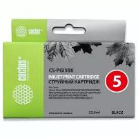 CS-PGI5BK Картридж Cactus PGI-5BK для Canon Pixma MP470/MP500/MP520/MP530/MP600/MP800, черный 23.6 мл