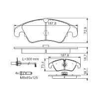 Дисковые тормозные колодки передние BOSCH 0986494201 (4 шт.)