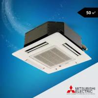 Кассетный внутренний блок Mitsubishi Electric SLZ-KA50VAL и панель SLP-2ALW, четырёхпоточный