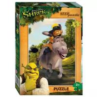 Пазл Step puzzle DreamWorks Кот в сапогах (81136), 60 дет., 23х33х3.5 см, красный