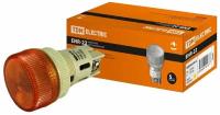 Лампа ENR-22 сигнальная d22мм желтый неон/230В цилиндр TDM {SQ0702-0014}