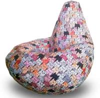 Bean Joy кресло-мешок Груша, размер XL, оксфорд, Коты Серые
