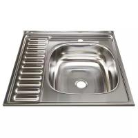 Накладная кухонная мойка 60 см, Mixline ML 527969, полированное нержавеющая сталь/глянец